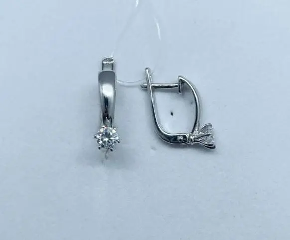Серьги Кристалл-L С-187-01-1 вес 3 г серебро, фианит купить,18400