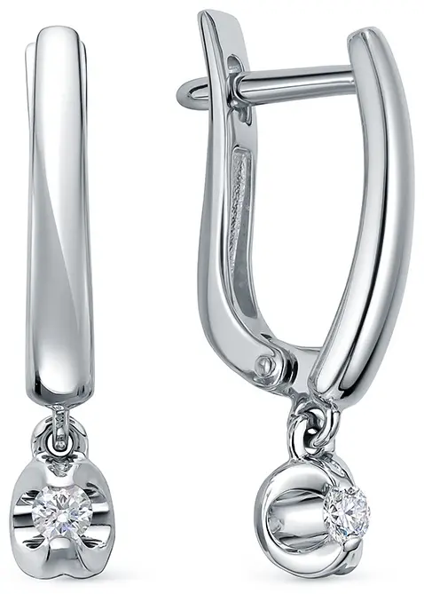 Серьги Leto 587-2200 вес 3.85 г золото, бриллиант купить,NaN