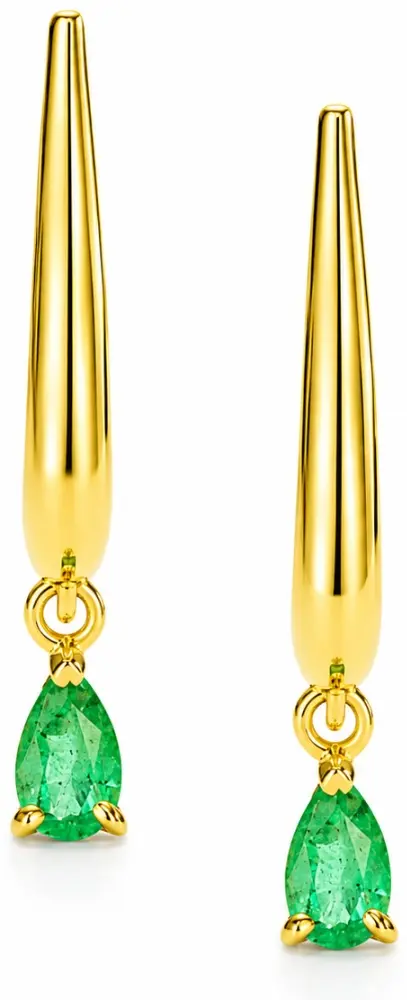 Серьги АЛЬКОР 27140-301 вес 2.3 г золото, изумруд купить,NaN