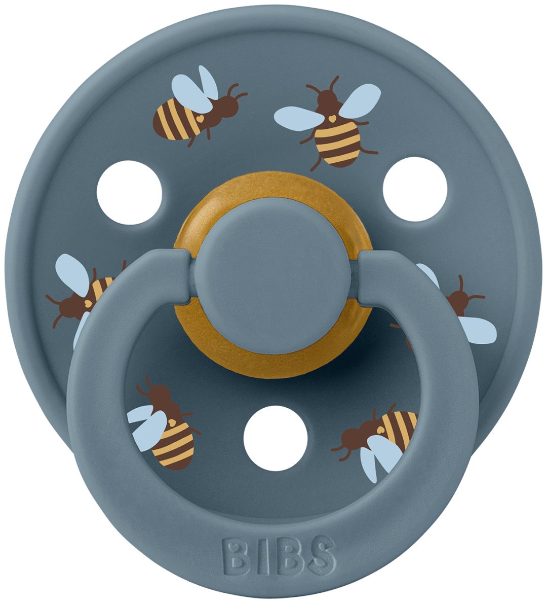 Пустышка BIBS Studio Colour - Bumblebee Friends - Petrol 6&#43; мес, 1 шт, серый