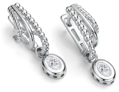 Серьги АЛЬКОР 02-5787_00ГХ-00 вес 4.9 г серебро, горный хрусталь купить,47080