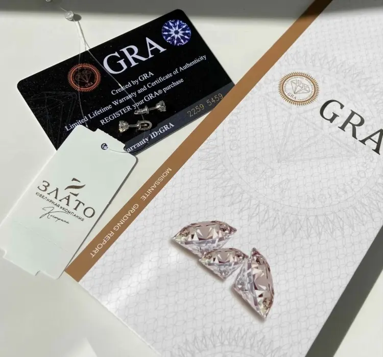 Серьги Zlato Z2-10867 вес 1.32 г серебро, муассанит купить,22800