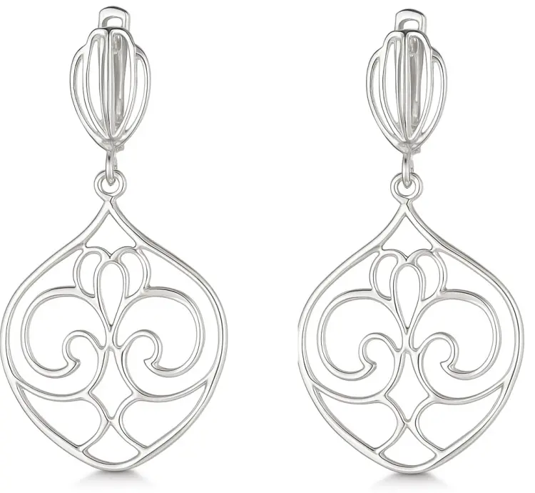 Серьги Кристалл-L С-0581/1-1 вес 5 г серебро, без вставок - ForteMarket Серьги Кристалл-L С-0581/1-1 вес 5 г серебро, без вставок купить,24000