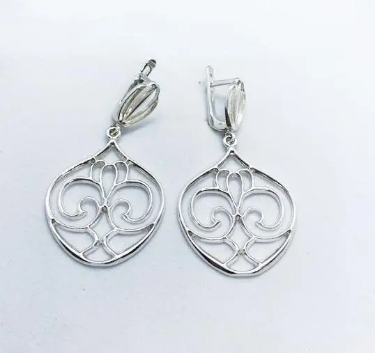 Серьги Кристалл-L С-0581/1-1 вес 5 г серебро, без вставок - ForteMarket Серьги Кристалл-L С-0581/1-1 вес 5 г серебро, без вставок купить,24000