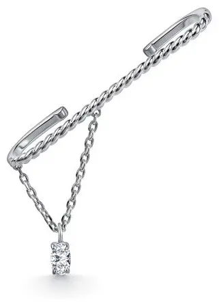 Кафф АЛЬКОР 02-5822_00КЦ-00 вес 1.7 г серебро, фианит купить,18000
