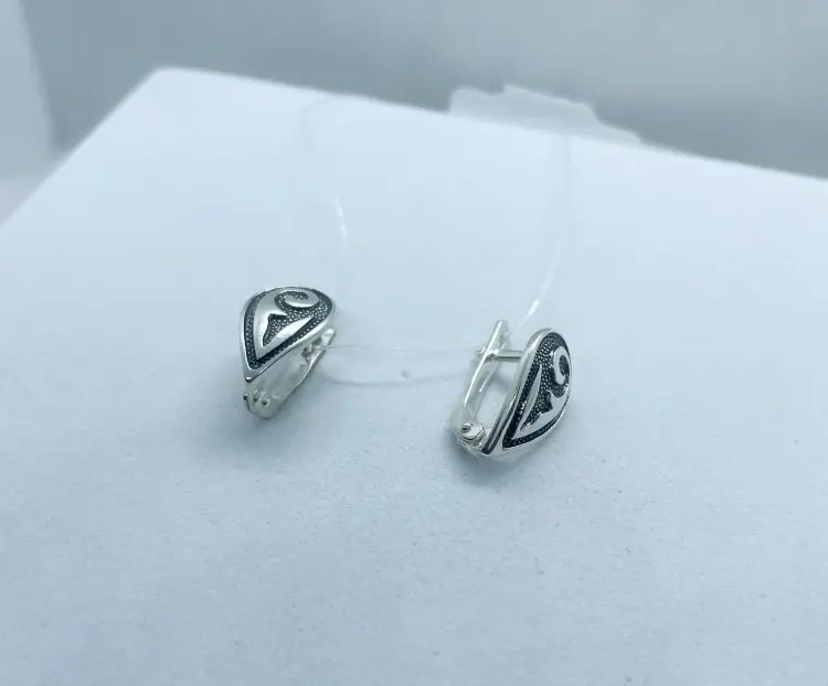Серьги Кристалл-L С-0507-1 вес 2.5 г серебро, без вставок купить,11200