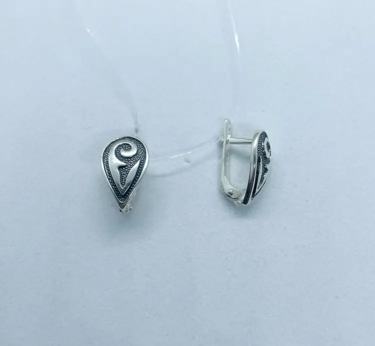 Серьги Кристалл-L С-0507-1 вес 2.5 г серебро, без вставок купить,11200
