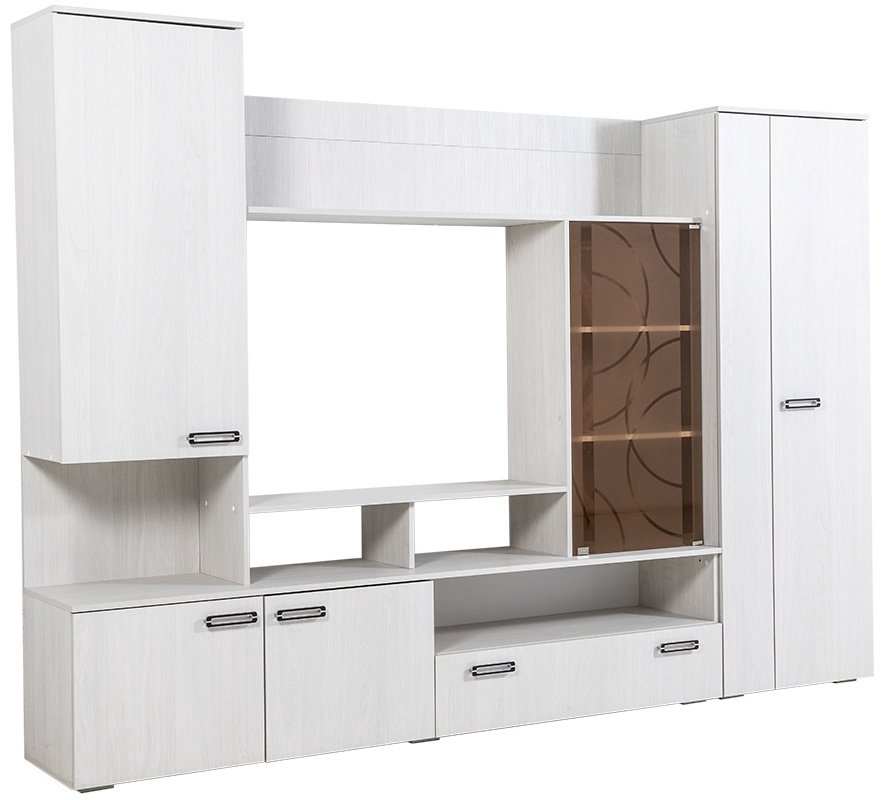 Стенка Стендмебель Сиена 260х194.2х41.4 см, белый купить,NaN