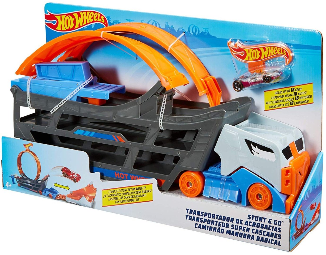 Mattel Hot Wheels Stunt and Go Автовоз-Грузовик пусковая установка GCK38 - ForteMarket Mattel Hot Wheels Stunt and Go Автовоз-Грузовик пусковая установка GCK38 купить,0
