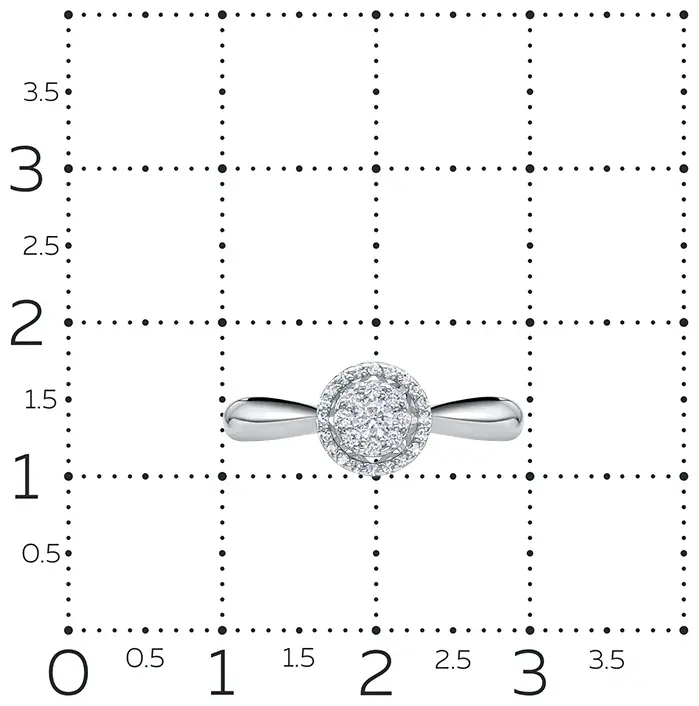 Vesna Jewelry 12752-251-46-00 размер 18 вес 2.1 г золото, бриллиант купить,349500