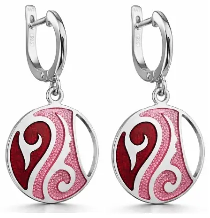 Серьги Кристалл-L Скр-0528-1 вес 6 г серебро, эмаль купить,32800