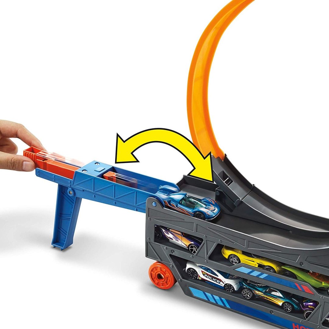 Mattel Hot Wheels Stunt and Go Автовоз-Грузовик пусковая установка GCK38 - ForteMarket Mattel Hot Wheels Stunt and Go Автовоз-Грузовик пусковая установка GCK38 купить,0