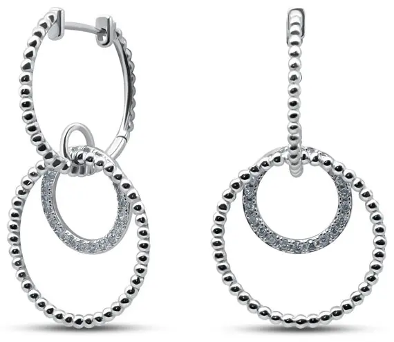 Серьги Silver WINGS 022028770a вес 4.6 г серебро, цирконий купить,17200