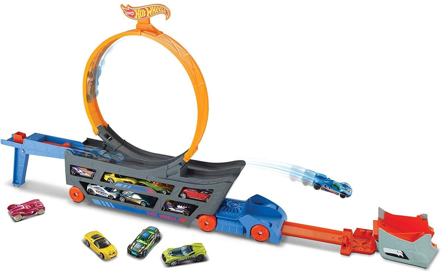 Mattel Hot Wheels Stunt and Go Автовоз-Грузовик пусковая установка GCK38 - ForteMarket Mattel Hot Wheels Stunt and Go Автовоз-Грузовик пусковая установка GCK38 купить,0