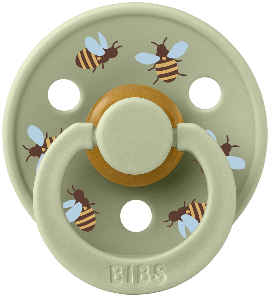 Пустышка BIBS Studio Colour Bumblebee Friends - Sage 18&#43; мес, 1 шт, зеленый