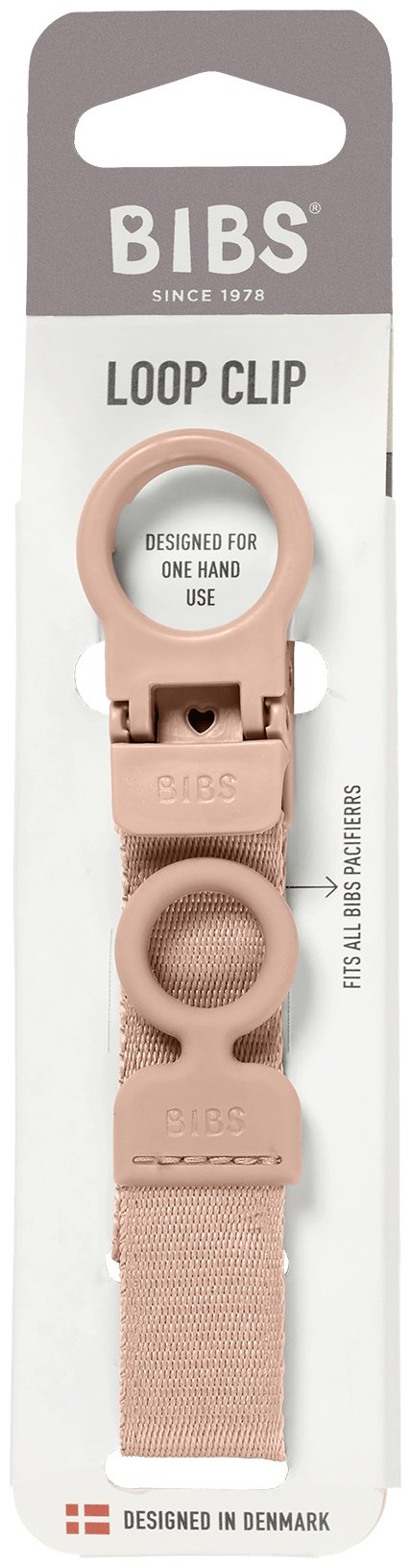 Держатель пустышки BIBS Clip Loop Blush, 1 шт, бежевый - ForteMarket Держатель пустышки BIBS Clip Loop Blush, 1 шт, бежевый купить,0