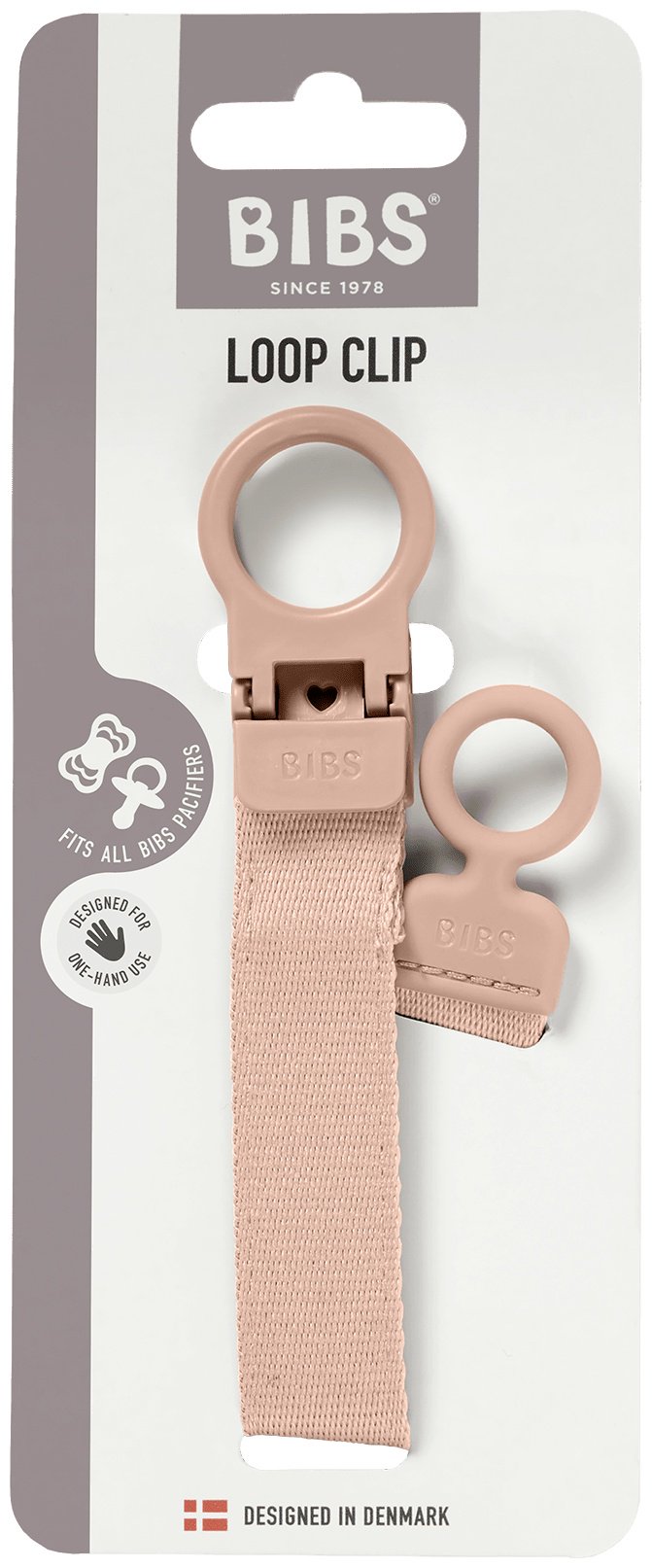 Держатель пустышки BIBS Clip Loop Blush, 1 шт, бежевый - ForteMarket Держатель пустышки BIBS Clip Loop Blush, 1 шт, бежевый купить,0