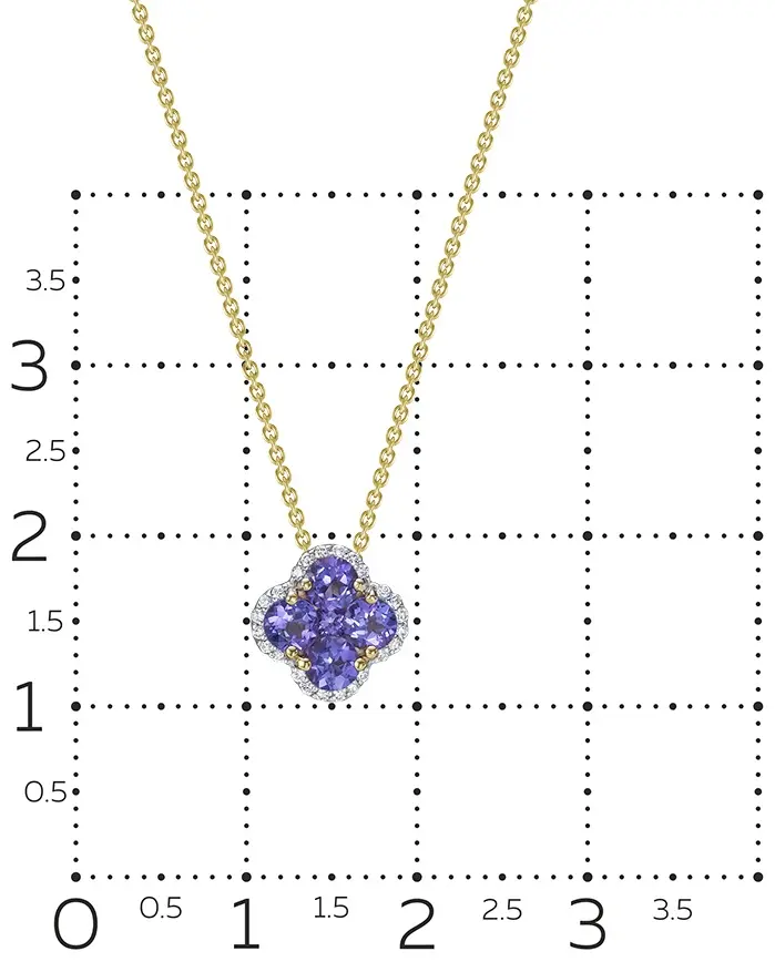 Колье Vesna Jewelry 61434-351-141-01_50.0 Колье (Au 585) Vesna_2,47 длина 50 см вес 2.4 г золото, танзанит, бриллиант купить,278500