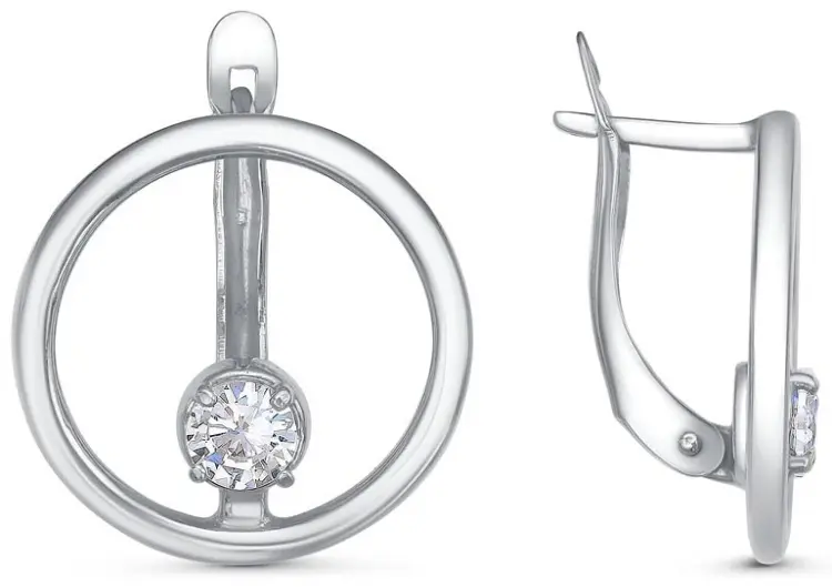 Серьги Красная пресня 33812894Д вес 6.4 г серебро, фианит - ForteMarket Серьги Красная пресня 33812894Д вес 6.4 г серебро, фианит купить,36040