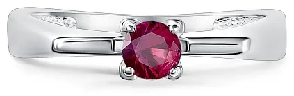 АЛЬКОР 01-5184_000Р-00 размер 18 вес 2 г серебро, рубин купить,24000