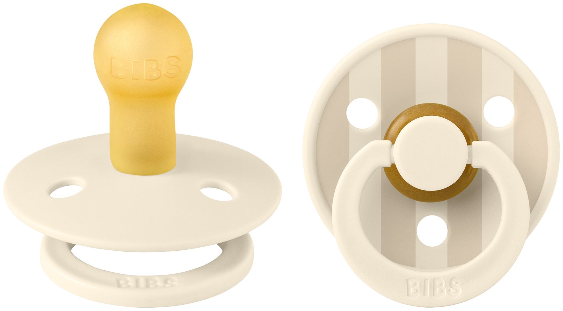 Пустышка BIBS Studio Colour Pin Ivory Vanilla 0&#43; месяцев, 2 шт, мультиколор купить,0