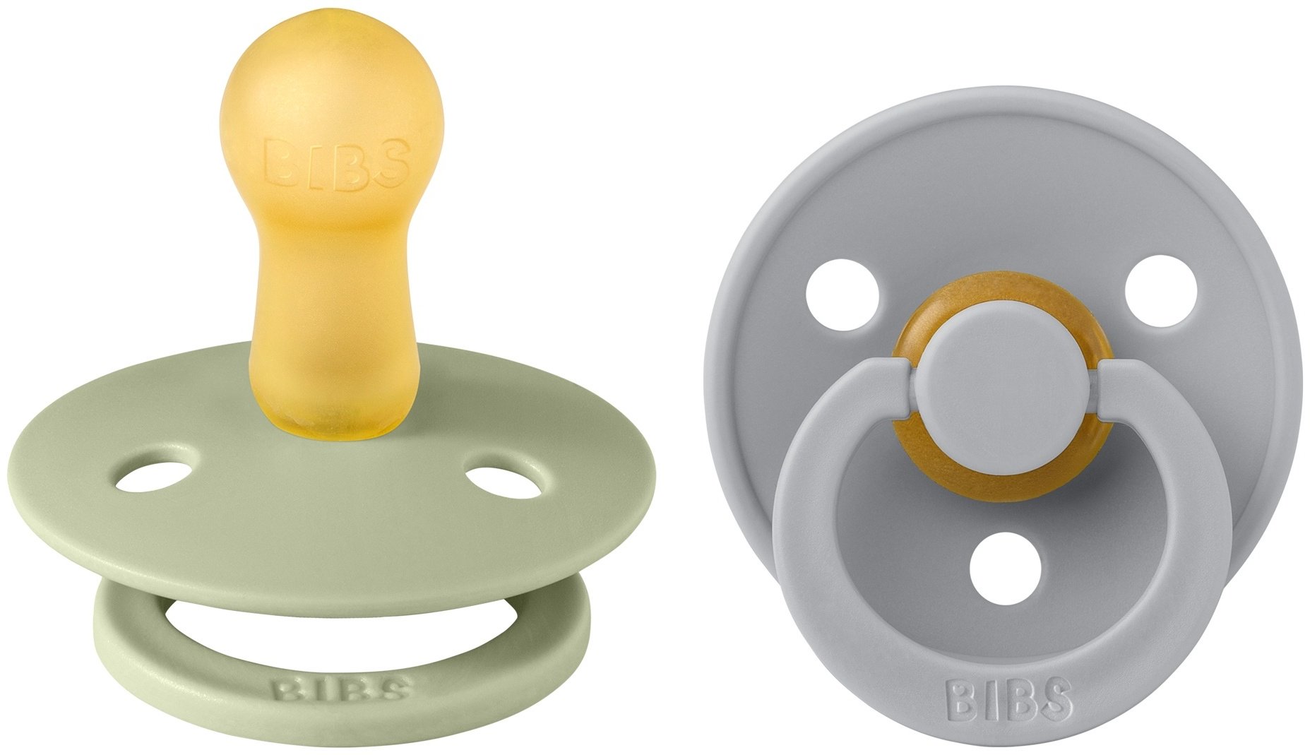 Набор пустышек BIBS Colour Sage/Cloud, 6&#43; месяцев 2 шт, мультиколор
