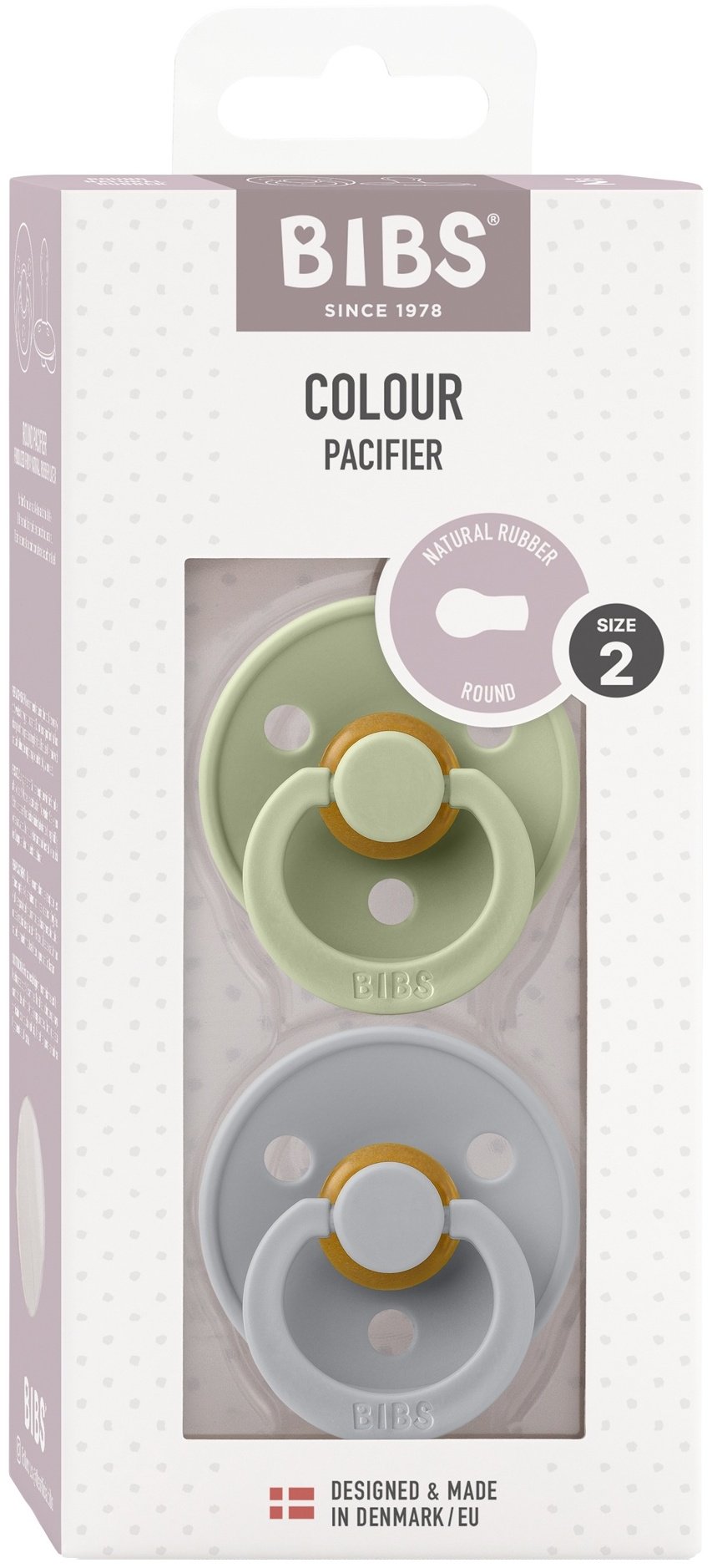 Набор пустышек BIBS Colour Sage/Cloud, 6+ месяцев 2 шт, мультиколор - ForteMarket Набор пустышек BIBS Colour Sage/Cloud, 6+ месяцев 2 шт, мультиколор купить,0