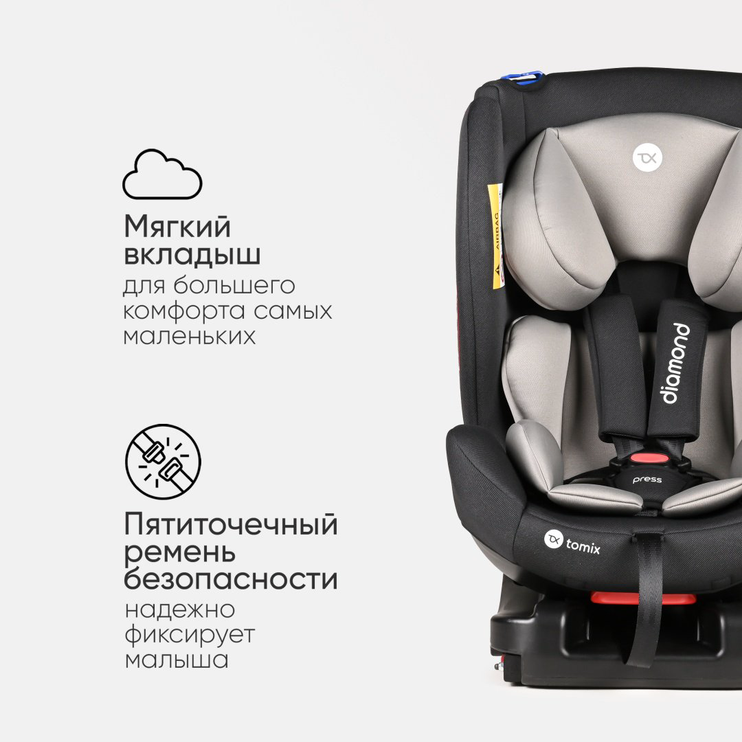 TOMIX Diamond Isofix 0/1/2 (до 25 кг) черный купить,NaN