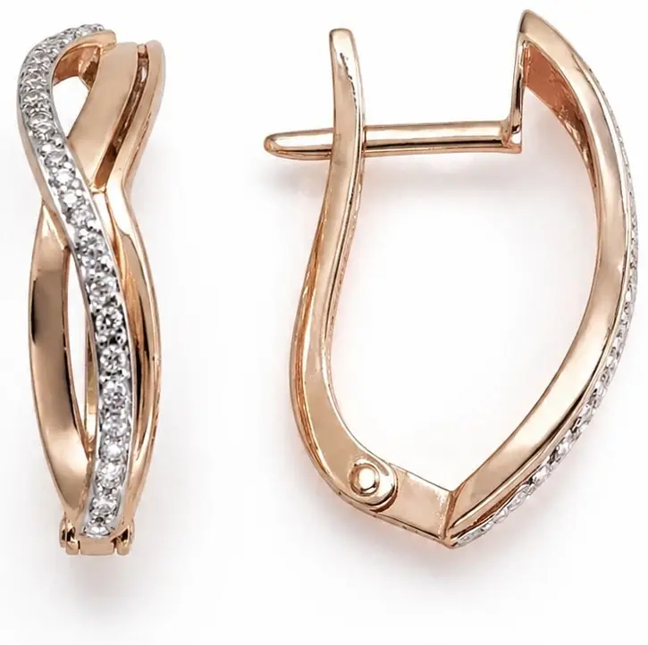 Серьги Gold Reserve 20427-10-10П вес 2.62 г золото, фианит купить,209600