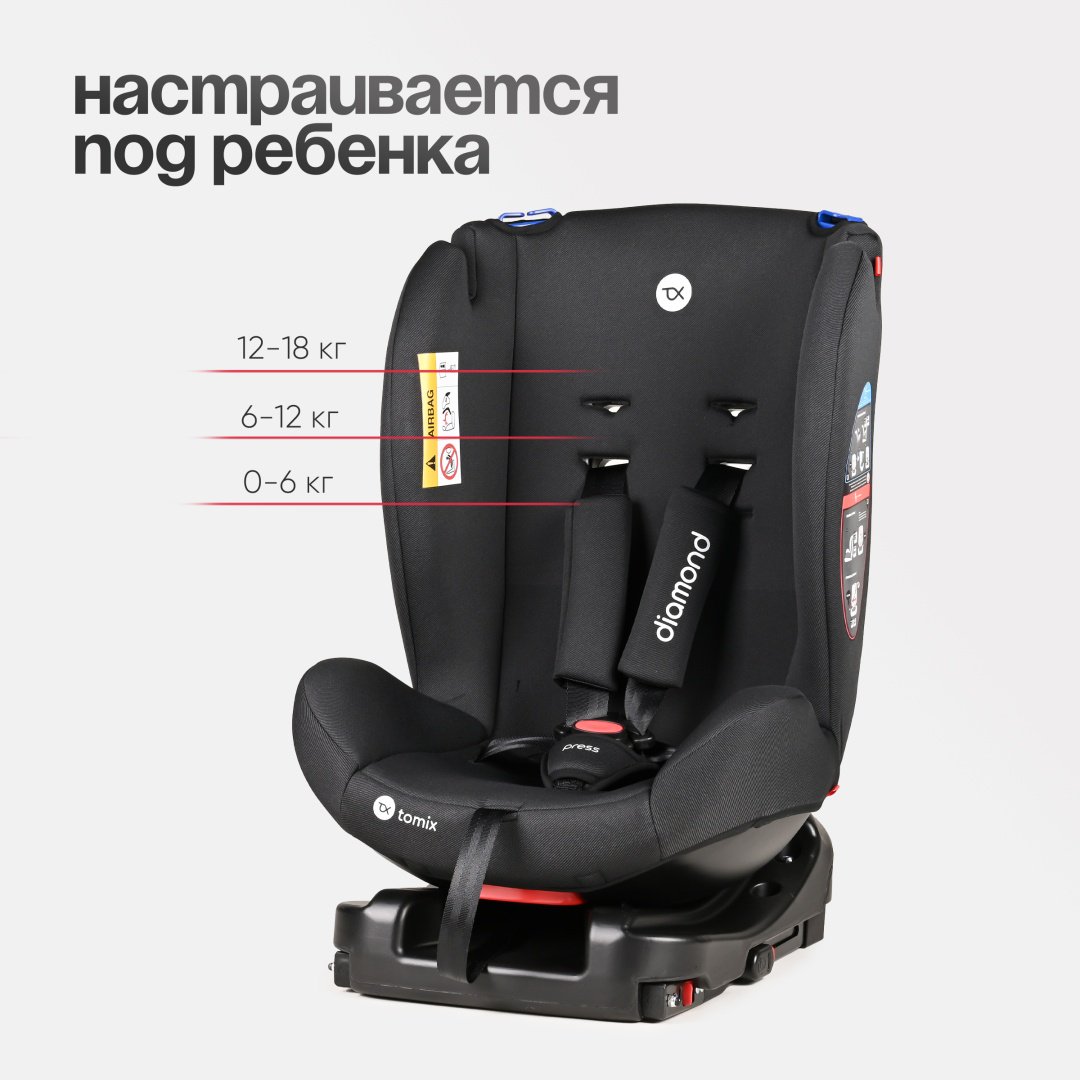 TOMIX Diamond Isofix 0/1/2 (до 25 кг) черный купить,0