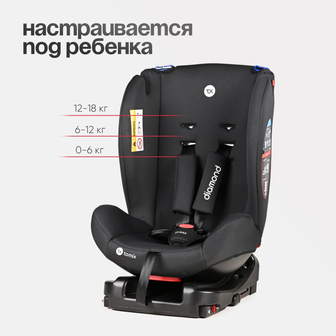 TOMIX Diamond Isofix 0/1/2 (до 25 кг) черный купить,NaN