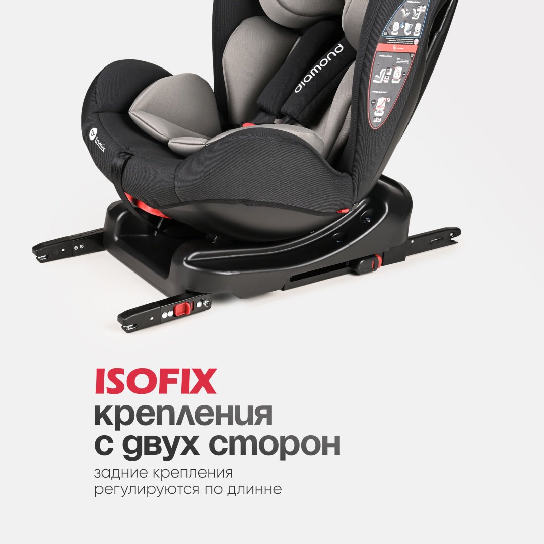 TOMIX Diamond Isofix 0/1/2 (до 25 кг) черный купить,0