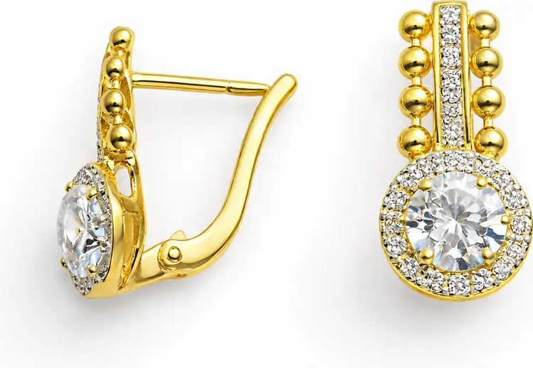Серьги Gold Reserve 20484-10-20П вес 3.54 г золото, фианит купить,283200