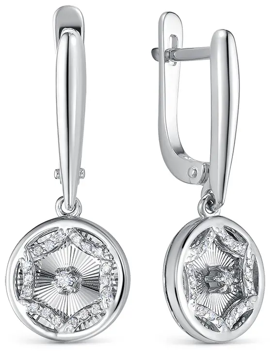 Серьги Vesna Jewelry 23075-259-00-00 вес 5 г золото, бриллиант - ForteMarket Серьги Vesna Jewelry 23075-259-00-00 вес 5 г золото, бриллиант купить,673000