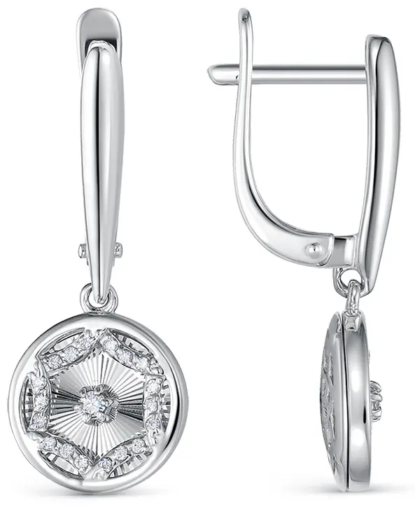 Серьги Vesna Jewelry 23075-259-00-00 вес 5 г золото, бриллиант - ForteMarket Серьги Vesna Jewelry 23075-259-00-00 вес 5 г золото, бриллиант купить,673000