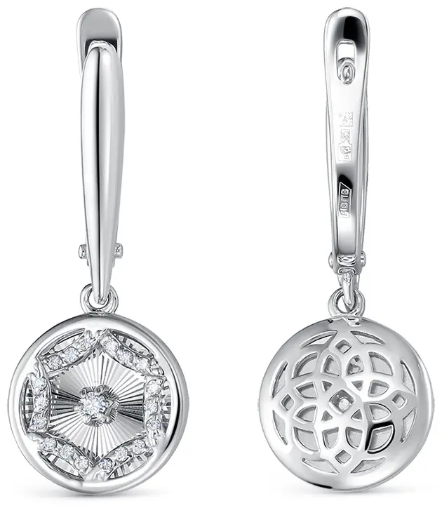 Серьги Vesna Jewelry 23075-259-00-00 вес 5 г золото, бриллиант - ForteMarket Серьги Vesna Jewelry 23075-259-00-00 вес 5 г золото, бриллиант купить,673000