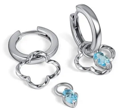 Серьги АЛЬКОР 02-5790_00ТБ-00 вес 5 г серебро, топаз купить,NaN