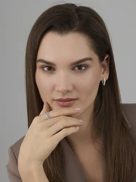 Серьги АЛЬКОР 02-4907_00КЦ-00 вес 3.2 г серебро, фианит купить,32800
