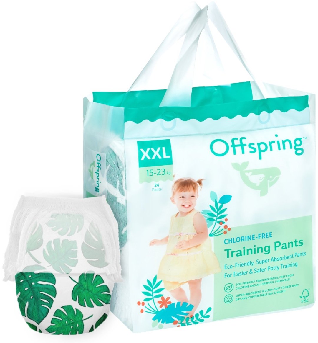 Подгузники-трусики Offspring XXL, 24 шт купить,0
