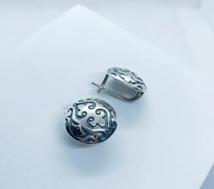 Серьги Кристалл-L С-0586-1 вес 8 г серебро, без вставок купить,33200