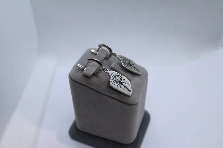 Серьги Кристалл-L С-0570-1 вес 6 г серебро, без вставок купить,28800