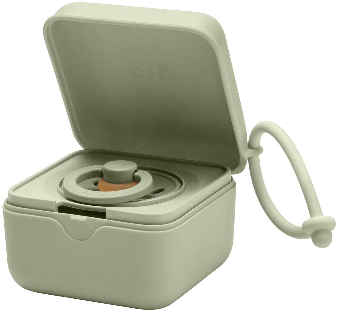 Футляр для пустышек BIBS Pacifier Box Sage, 1 шт, зеленый купить,NaN