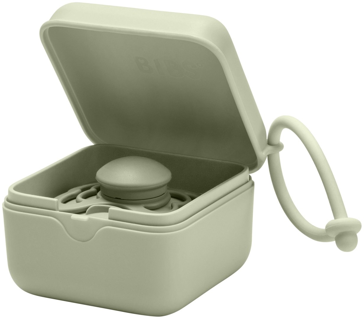 Футляр для пустышек BIBS Pacifier Box Sage, 1 шт, зеленый купить,0