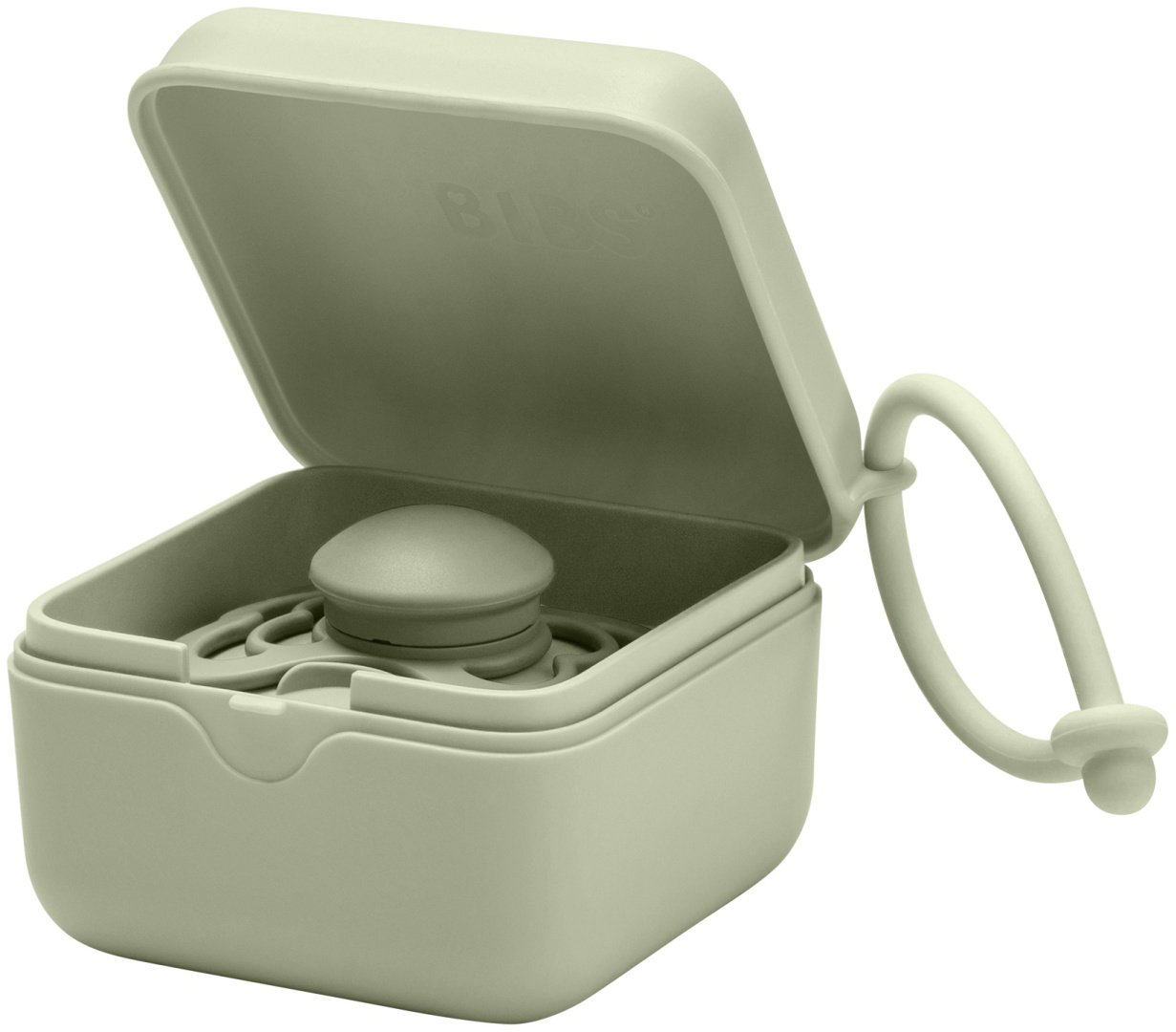 Футляр для пустышек BIBS Pacifier Box Sage, 1 шт, зеленый купить,NaN