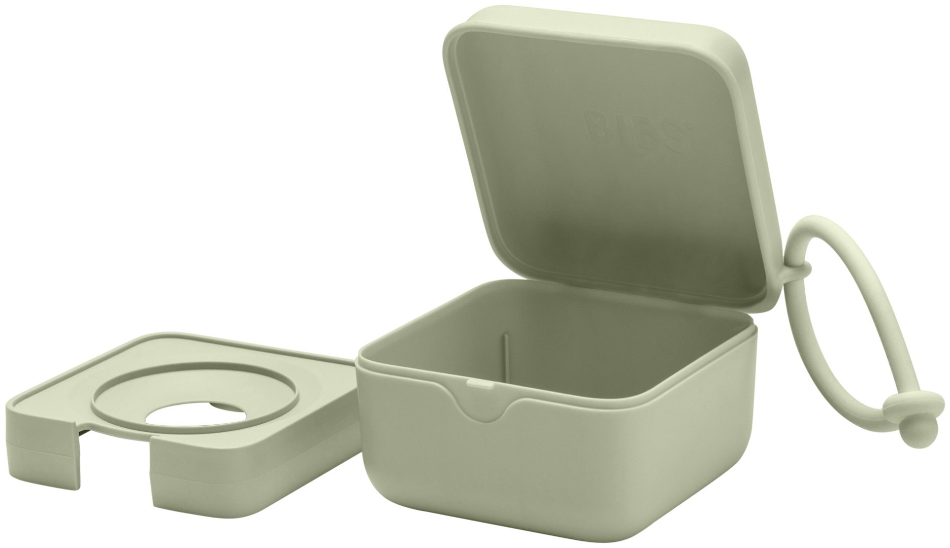 Футляр для пустышек BIBS Pacifier Box Sage, 1 шт, зеленый купить,NaN