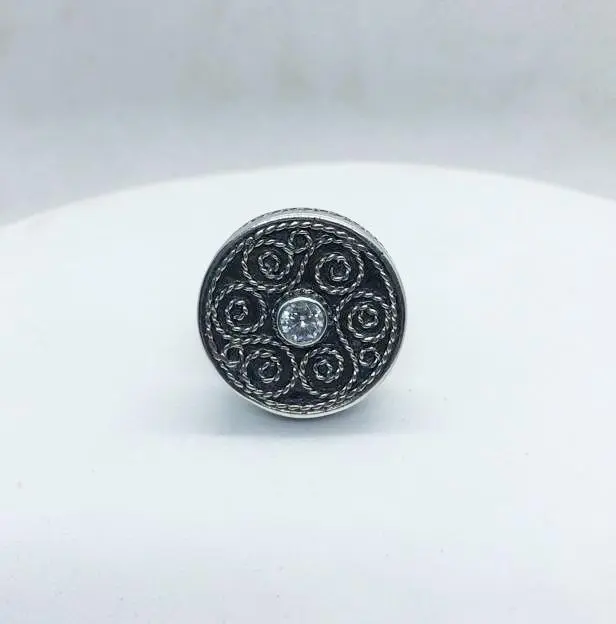 Кристалл-L К-35-56_бел размер 19 вес 17.6 г серебро, фианит купить,44000