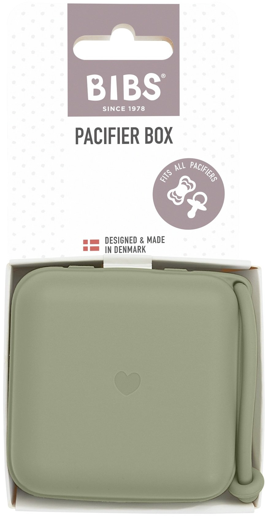 Футляр для пустышек BIBS Pacifier Box Sage, 1 шт, зеленый купить,NaN