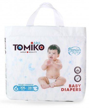 Подгузники Tomiko XXL, 38 шт