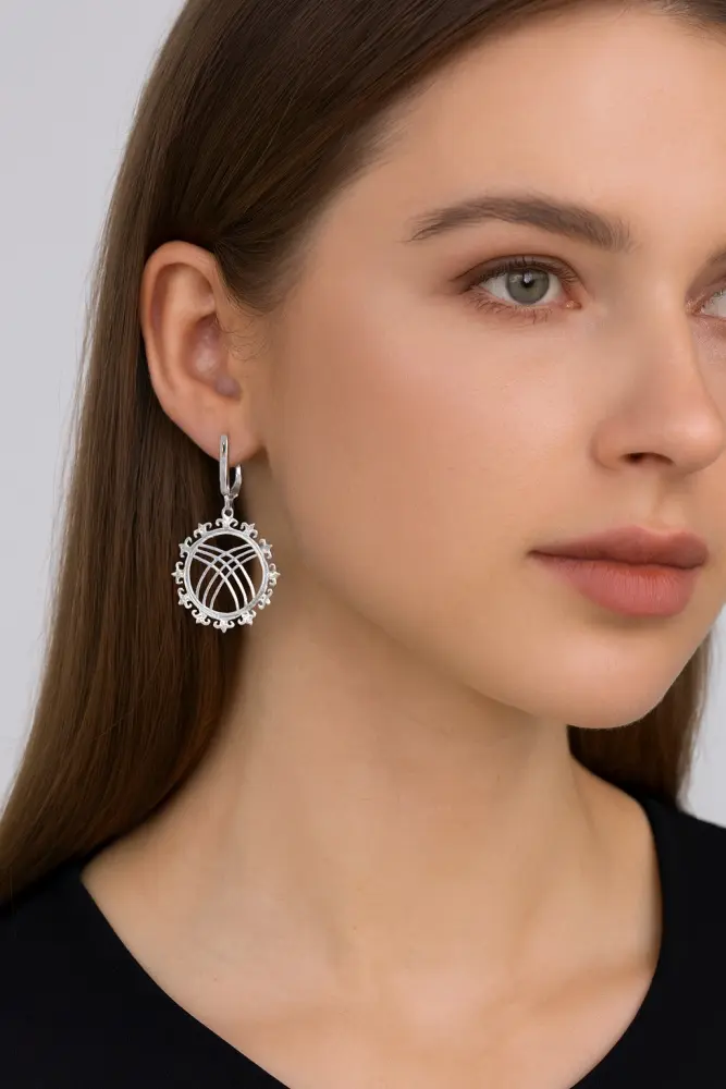 Серьги TRIMOF Е 001 вес 7 г серебро, без вставок купить,36000