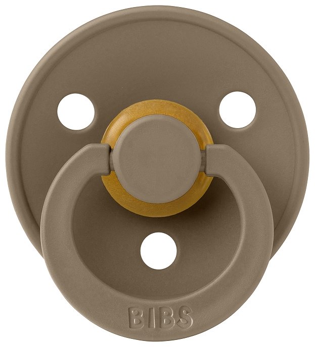 Пустышка BIBS Colour Latex Dark Oak 0&#43;, 1 шт, коричневый